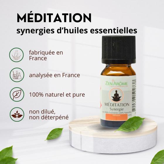 Ätherische Ölmischung Meditation – Holzig & Kräuterig – Zen'Arôme – 10 ml