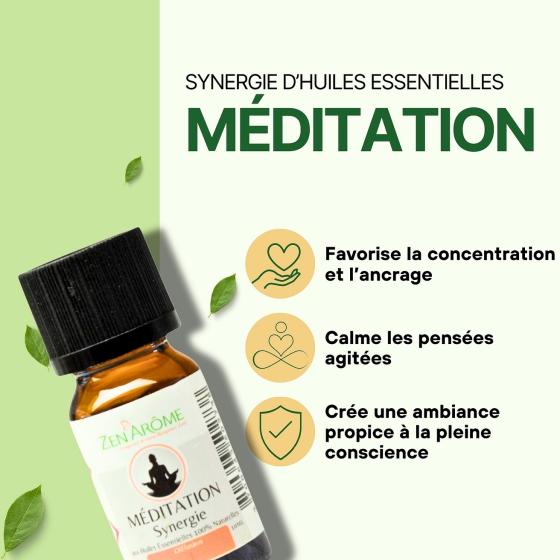 Ätherische Ölmischung Meditation – Holzig & Kräuterig – Zen'Arôme – 10 ml