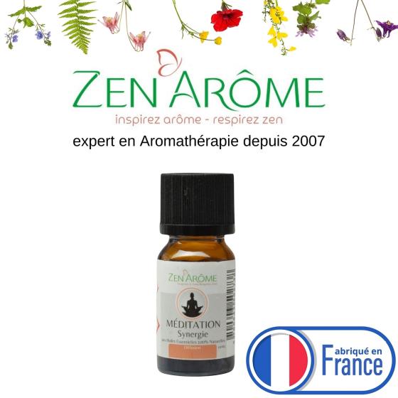 Synergie d'Huiles Essentielles Méditation – Boisée & Herbacée – Zen'Arôme – 10 ml