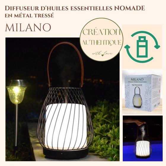 Ultraschall-Diffuser Milano für ätherische Öle – Kabellos, Wiederaufladbar & mit LED-Licht