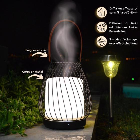 Ultraschall-Diffuser Milano für ätherische Öle – Kabellos, Wiederaufladbar & mit LED-Licht