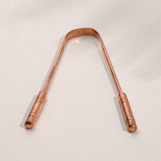 Gratte-Langue en Cuivre Pur – Modèle Luxe à 2 Poignées – 30 g