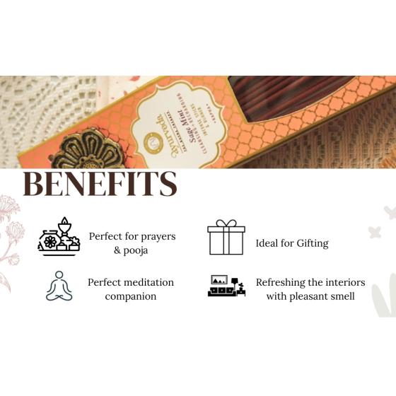 Cônes d'encens Aqua Oud (Pitta) avec brûleur lotus en métal – Song of India