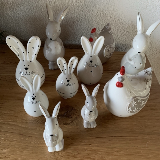 Lapin en céramique design, décoration, pâques, Boutique, Fribourg, Suisse