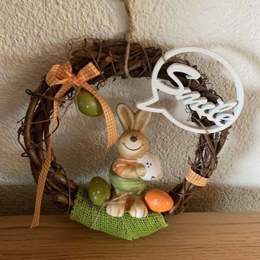 Couronne de pâques à suspendre "Smile"