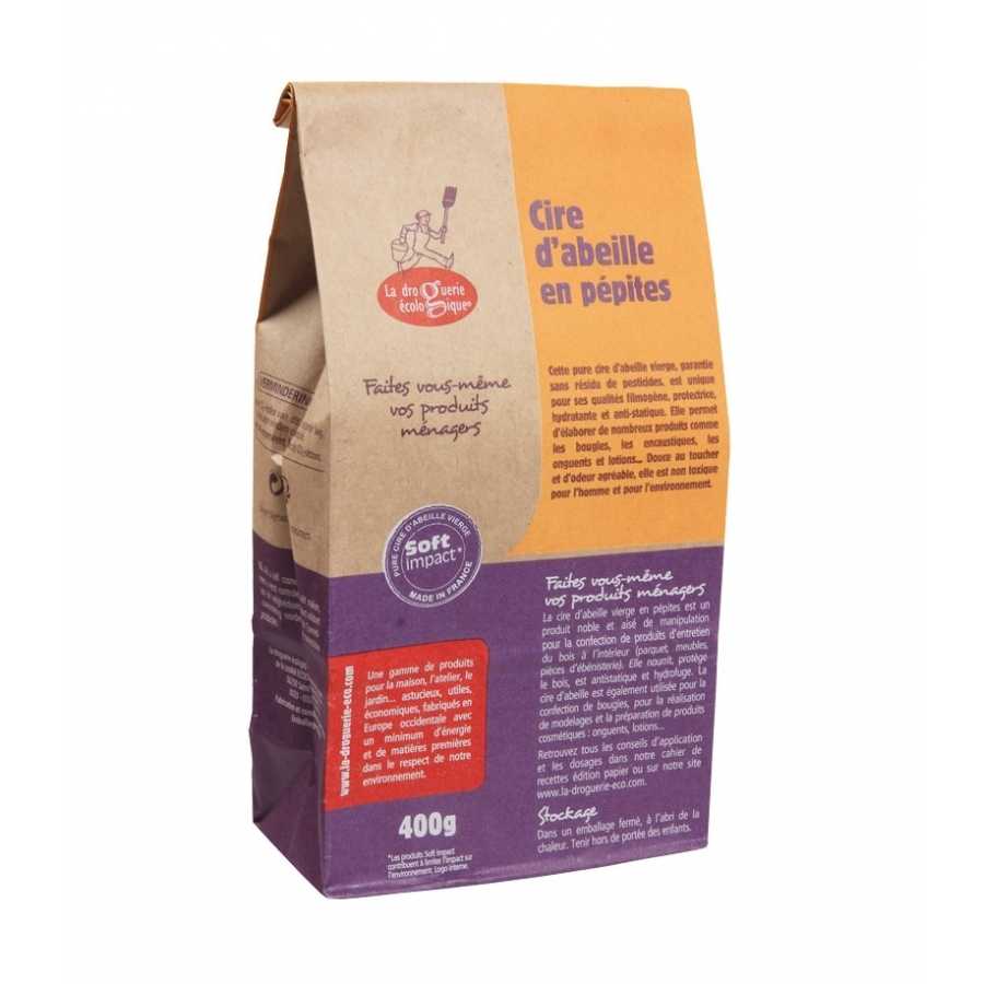 Cire d'abeille en pépites 400 gr sac