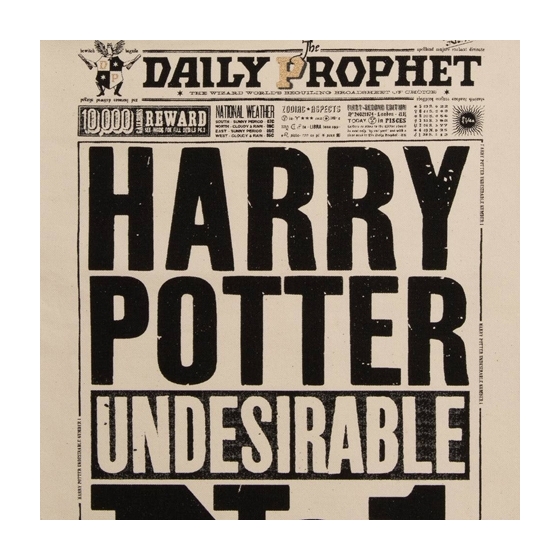 Sac en toile / Tote bag - The Daily Prophet - Harry Potter Undesirable No. 1