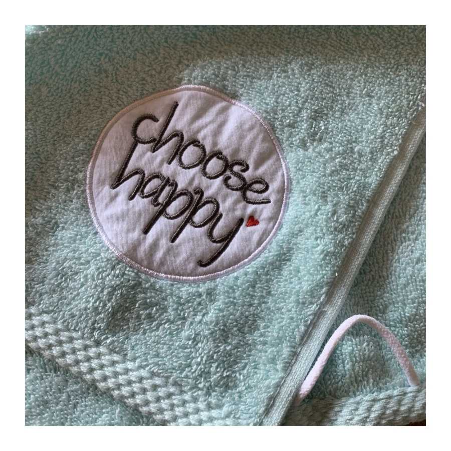 Serviette "Choose happy" vert clair