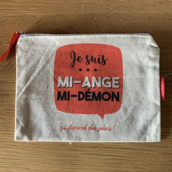 Kleine Kosmetiktasche "Mi-ange Mi-Démon"