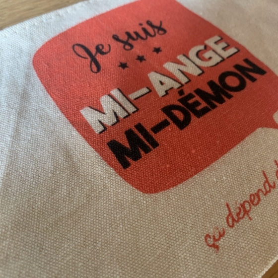 Petite Trousse à cosmétiques "Mi-ange Mi-Démon"