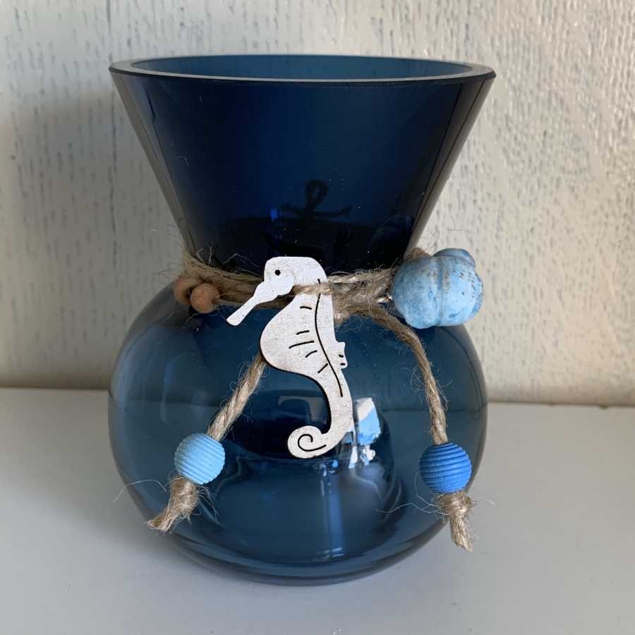 Kerzenglas / Vase "Seepferdchen"