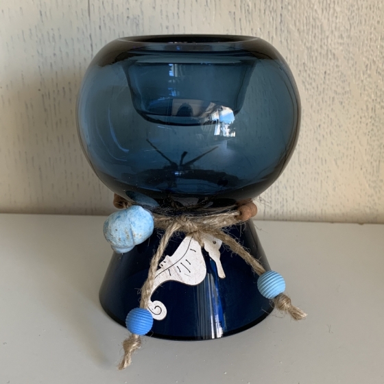 Kerzenglas / Vase "Seepferdchen"