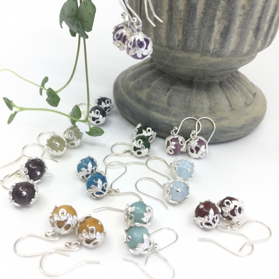 Boucles d'oreilles Amazonite et argent 925