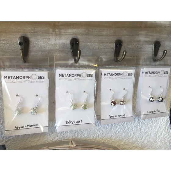 Boucles d'oreilles Amazonite et argent 925