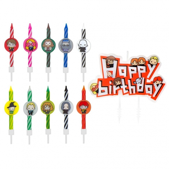 Bougies d’anniversaire Harry Potter (Set of 10 + 1 Happy Birthday) - Personnages