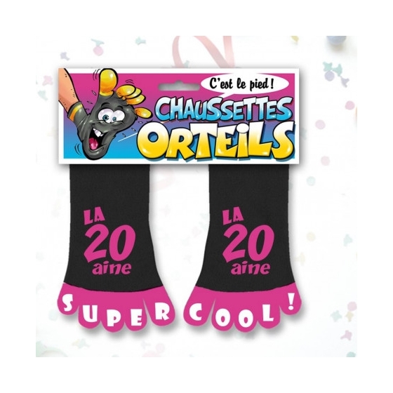 Zehensocken "La 20 aine". Geburtstagsgeschenk, Fribourg, Boutique, Schweiz